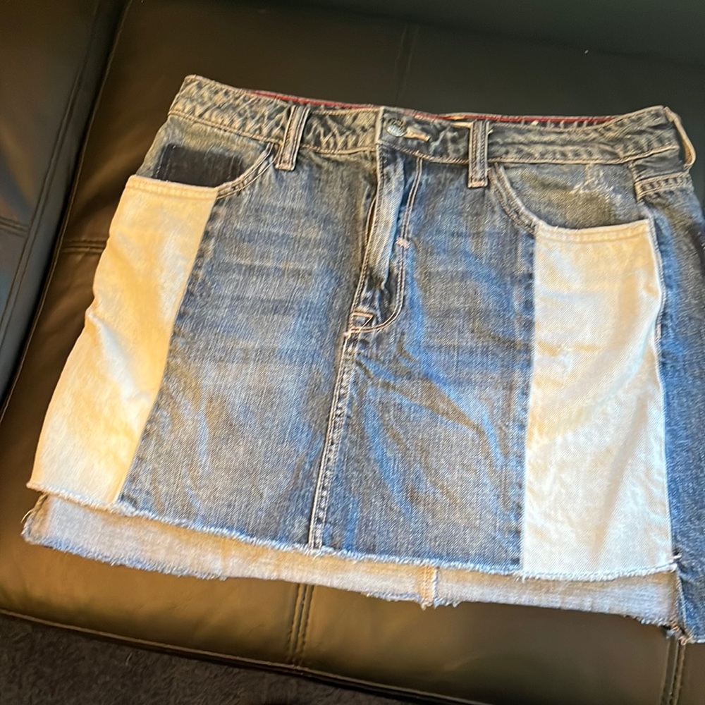 Cello jean skirt